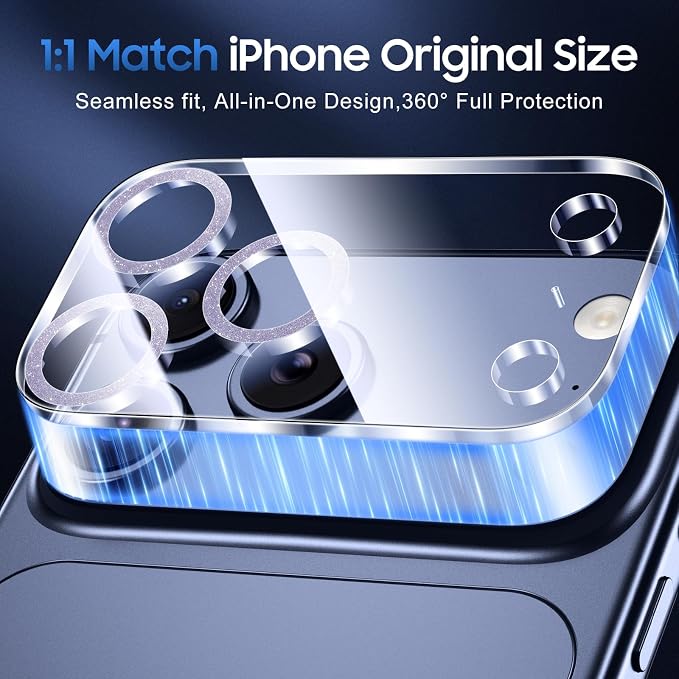 UniqueMe Compatible for 3 Pack iPhone 17 Pro Camera Lens Protector
