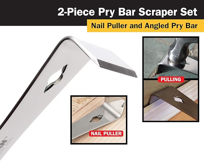 Titan 17005 2-Piece Stainless Steel Pry Bar Scraper Set