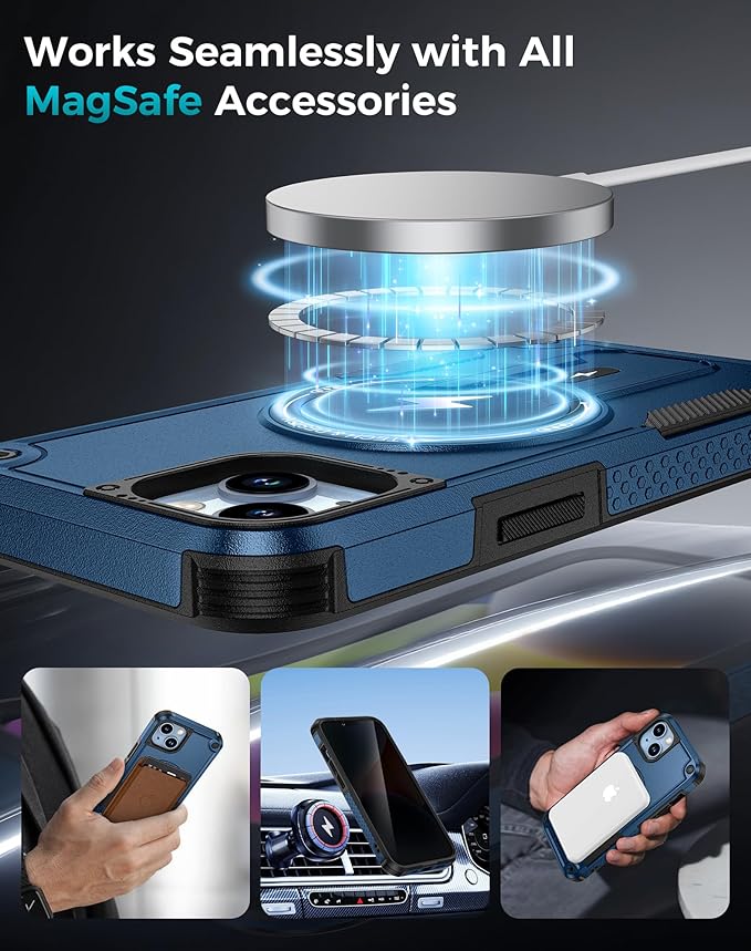 Goton for iPhone 14 Case with Privacy Tempered Glass Screen Protector & Camera