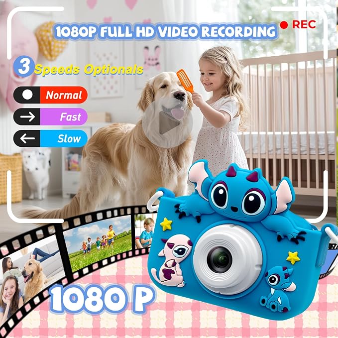 Kids Camera 2PCS Toddler Digital Camera Little Girls Toy Camera