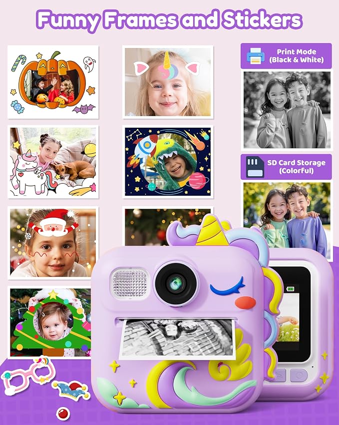 KOKODI Kids Camera Instant Print, Toddler Cameras Christmas Birthday Gifts