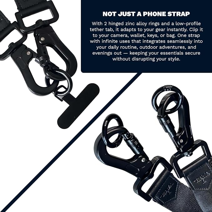 YAEL Halo Black Adjustable Cut-Resistant Anti-Theft Security Strap
