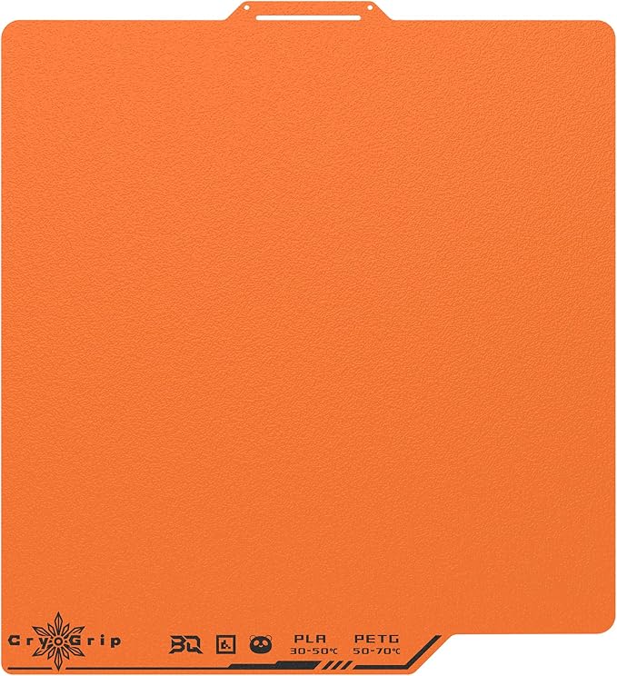 BIQU Cryogrip Pro Frostbite Matte Orange Cold Build Plate