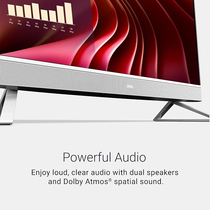 Dell 23.8" All-in-One Desktop, FHD, Intel Core 3 100U, Windows 11 Home | Intel Graphics, 512GB SSD, 8GB, Wi‑Fi 6E, Bluetooth, Keyboard & Mouse, Dolby Atmos Speakers, EC24250