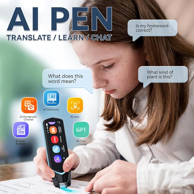 NEWYES AI Pen, Reading Pen for Dyslexia Scan Reader Pen 4 Text to Speech Device