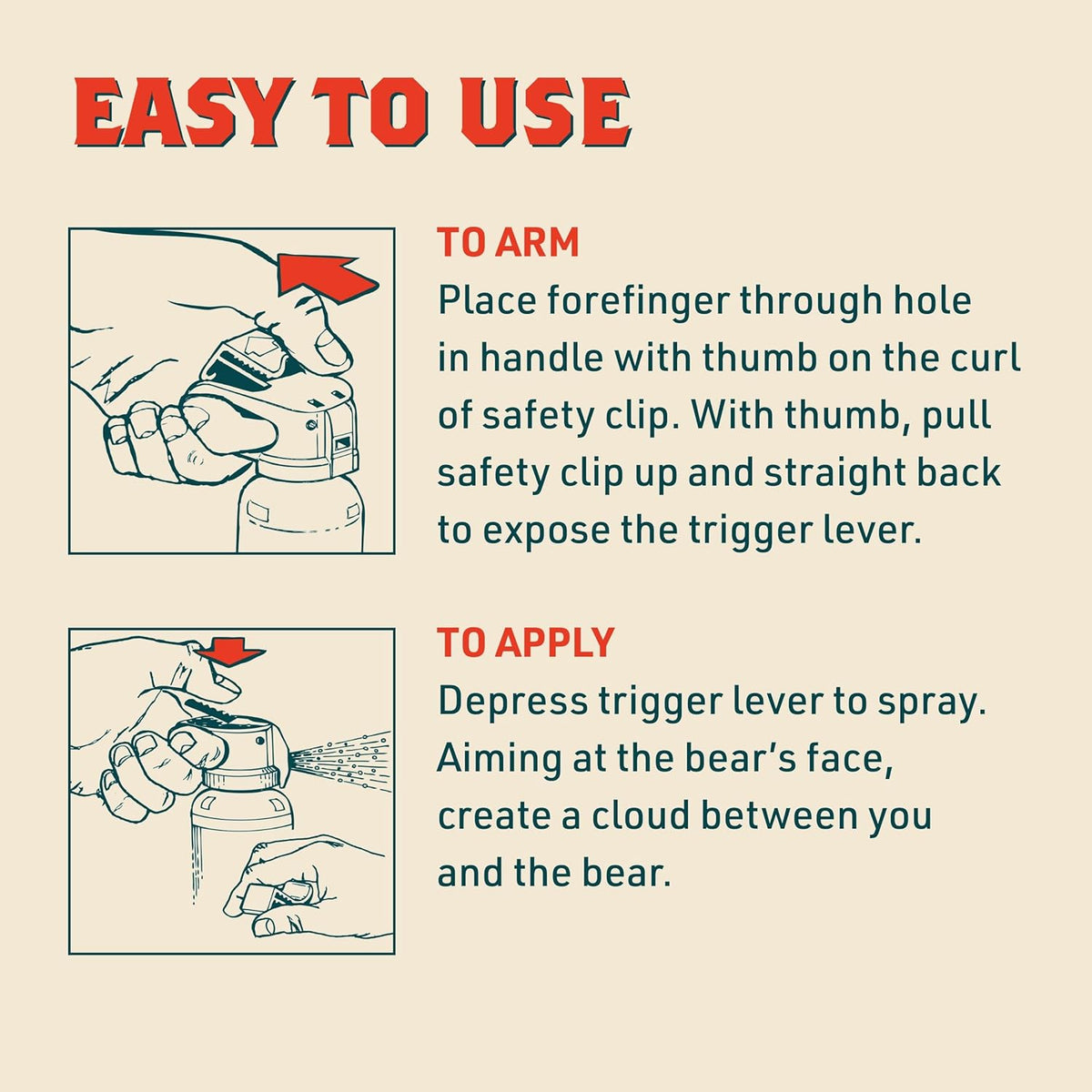 Trail Boss Bear Spray - Maximum Strength 35 ft Range | EPA Registered 7.9 oz for Hiking & Outdoor Safety