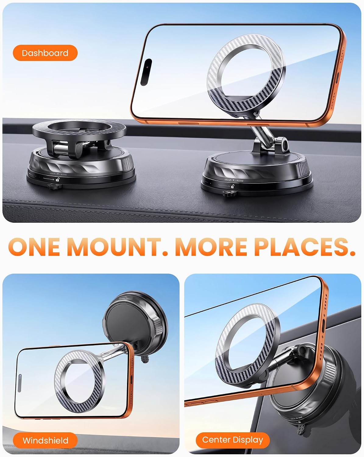 for Magsafe Car Mount, [2026 Ultra Vacuum] Magnetic Phone Holders