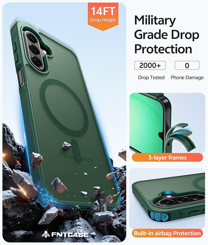 FNTCASE for Galaxy A17/A16 5G Phone Case: for Samsung A17 Cases Matte