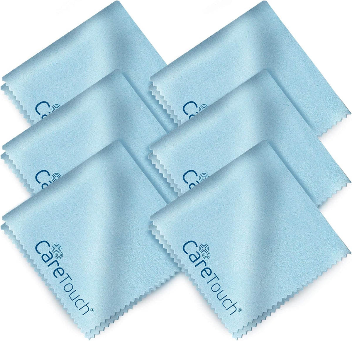 Care Touch Lens Cleaning Wipes with Microfiber Cloths - 200 Lens Wipes for Eyeglasses & 6 Microfiber Cloths - Glasses, Camera Lenses, Screens, Eye Glasses Cleaner for Cleaning Eyeglasses