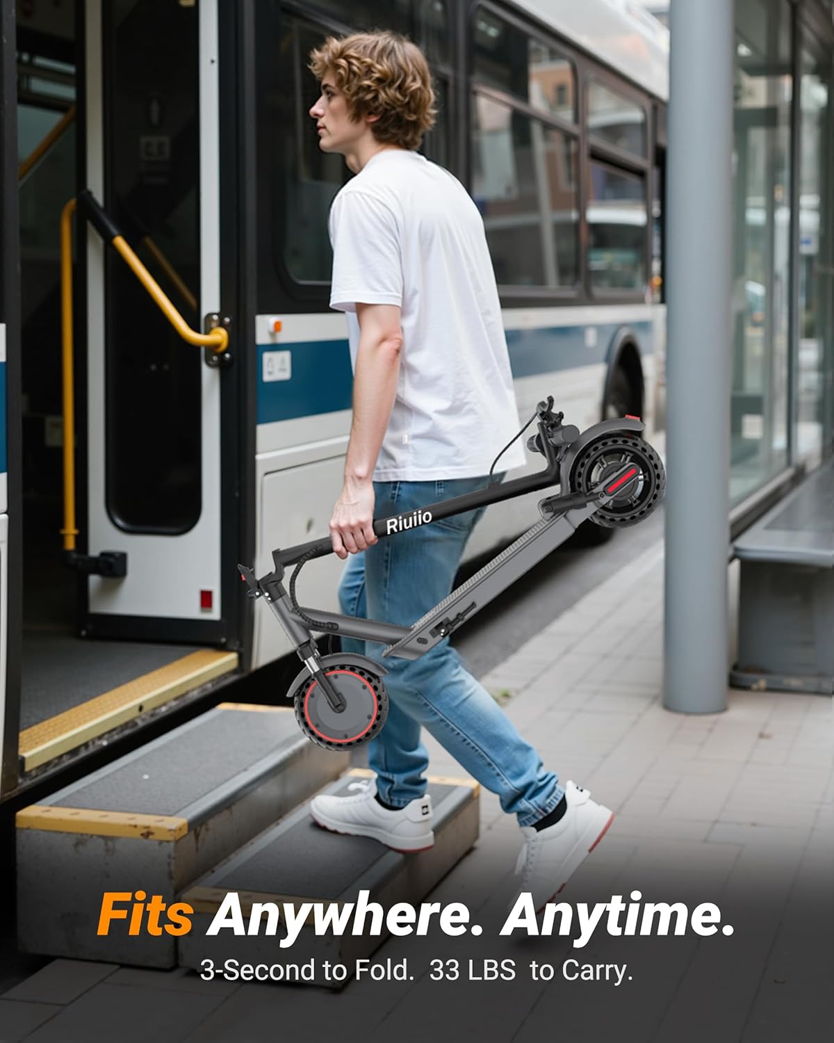 Regine Electric Scooter - Powerful 350W-500W Motor, 10-21 MPH, 10-28 Miles Range, Lightweight Design