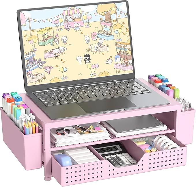 OPNICE Laptop Stand for Desk Organizer and Accessories, 2-Tier Computer Monitor