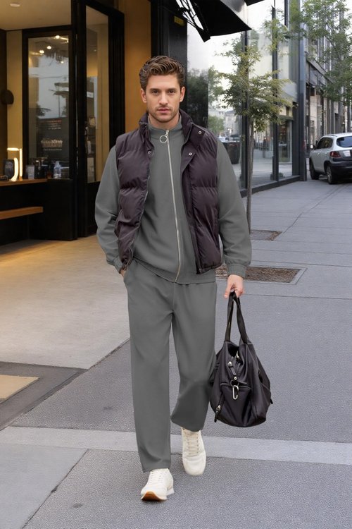 GUYLIGUYQI Mens 2 Piece Sweatsuits for Men Full Zip Casual Track Suits Athletic Jogging Suit Sets Sport Sweat Suit