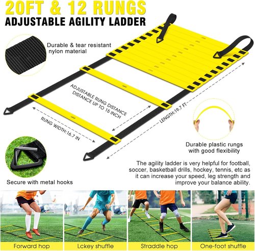 Kids Soccer Goals by [Brand Name] - Backyard Set of 2 | 4x3 ft & 6x4 ft Pop-Up Training Equipment with Ball & Cones