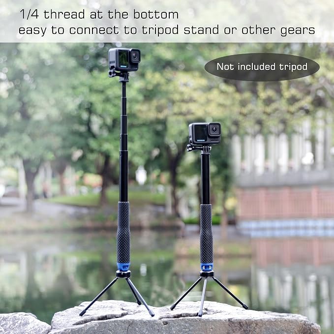 GEPULY 46''Alumium Waterproof Selfie Stick