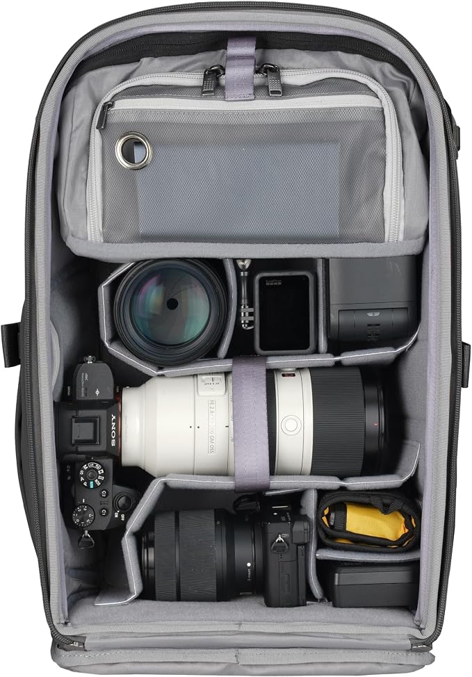 VANGUARD VEO Metro B25L Camera & Everyday Backpack – Fits 70–200mm Attached