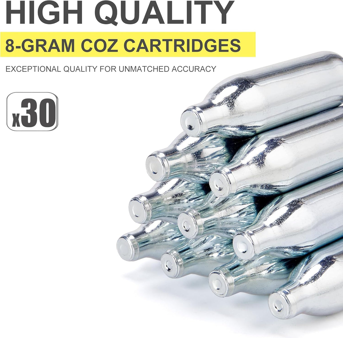 Skiennix CO2 Cartridges - High-Grade Non-Threaded Cylinders for Paintball, Pellet & Airsoft Guns | 8g & 12g