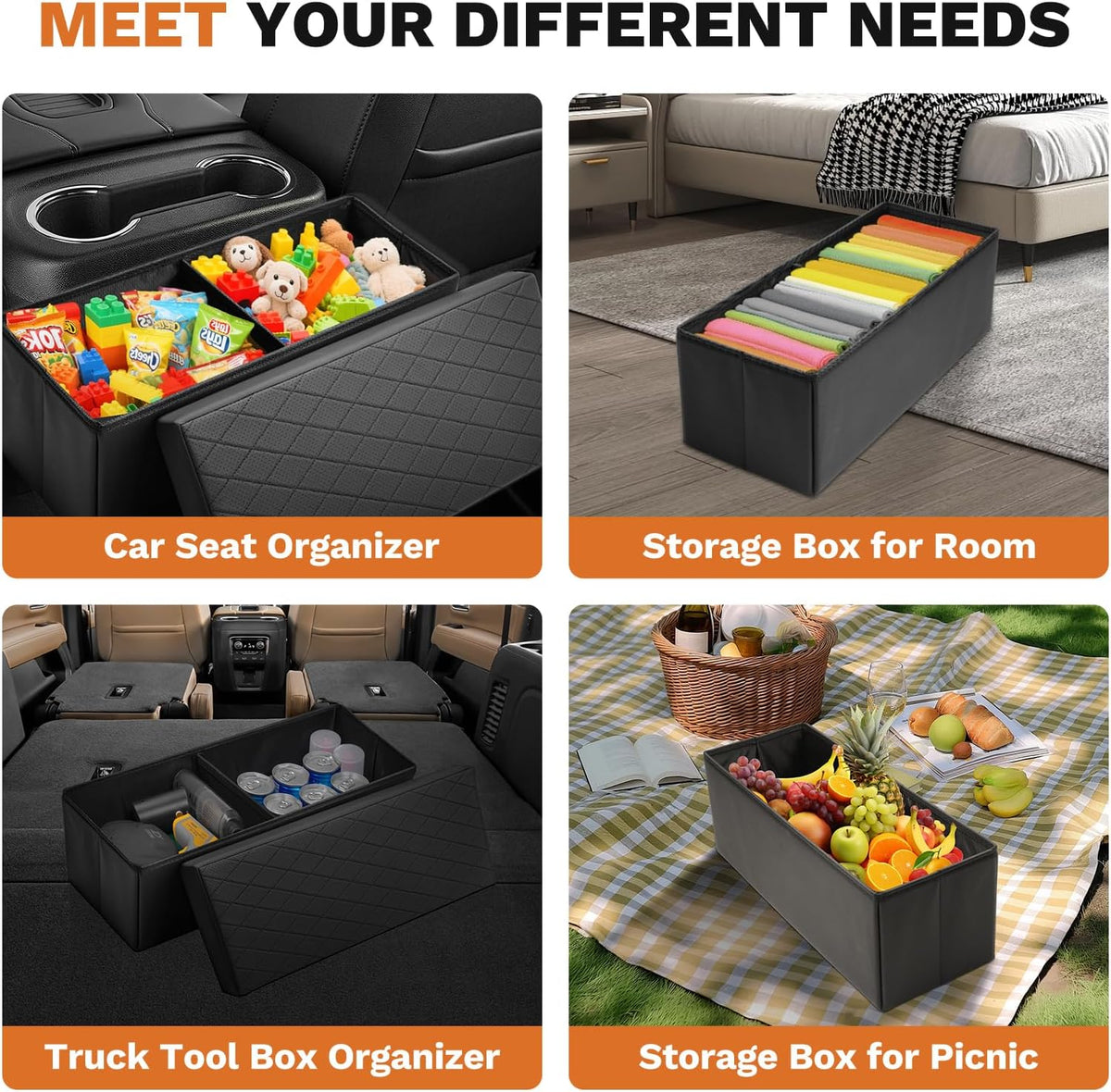 Shademax Car Seat Organizer for Kia Telluride 2020-2025 2026 Accessories, Telluride Backseat Organizer Car Console Organizer for Kids Toys, Baby Supplies, Dog Toys, Snack Organizer, Travel Storage Box