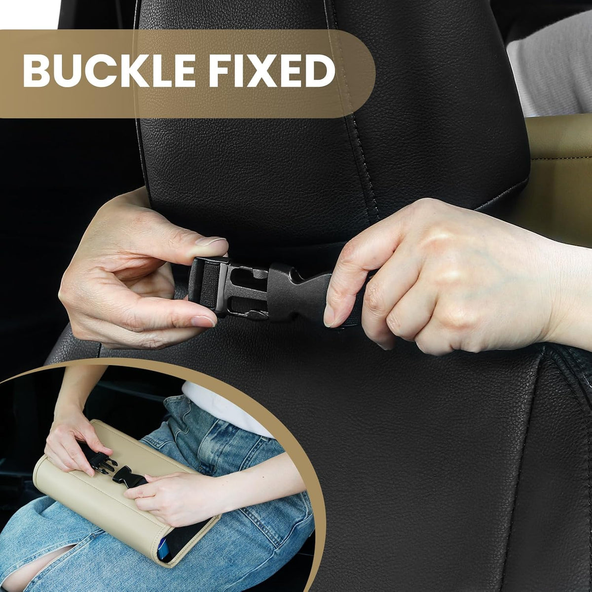 WHHMK Large Car Tissue Holder, Refill Easily Clamshell Opening, Black 1PC