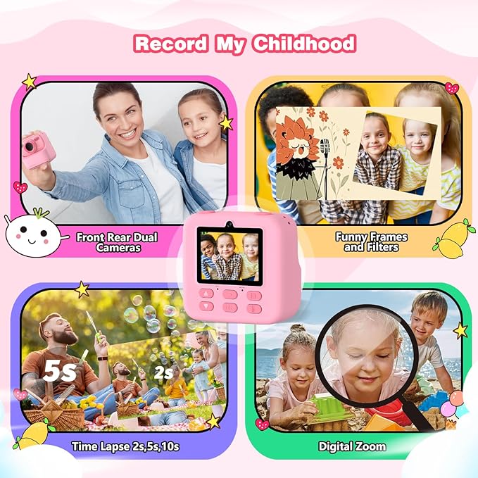 masterbee Kid Camera Instant Print Photo, Birthday Gifts