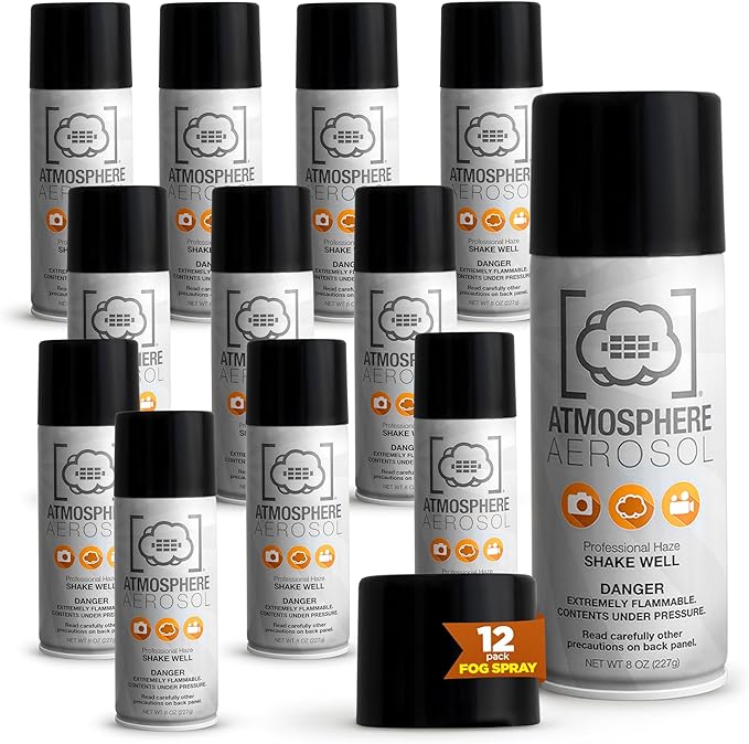 12 Pack Atmosphere Aerosol Haze/Fog Spray