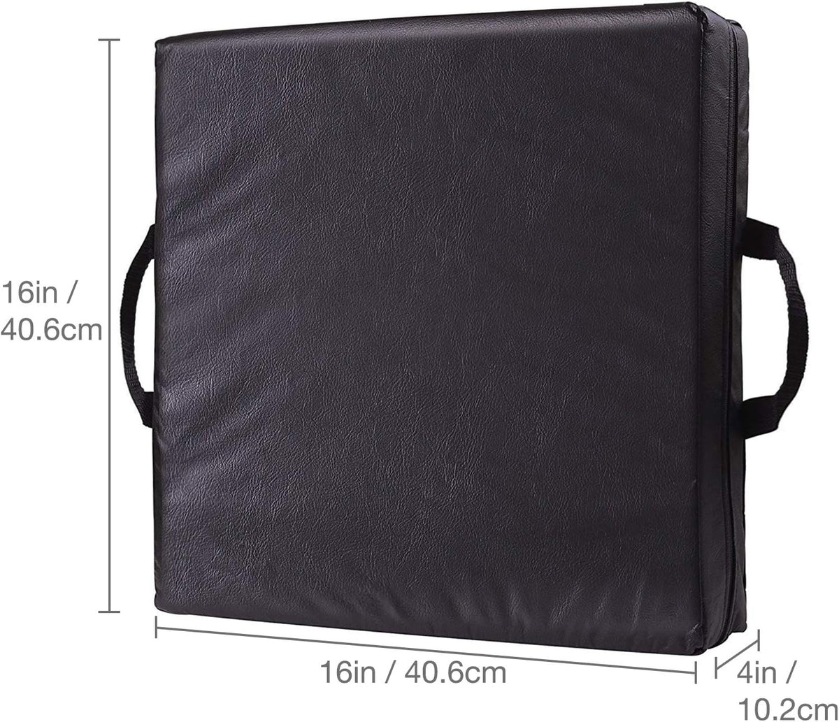 DMI Comfort Seat Cushion for Soft and Firm Support on Wheelchairs, Office Chairs, Dining Chairs and Stadium Seats, Standard Foam, 16 x 16 x 4, Black