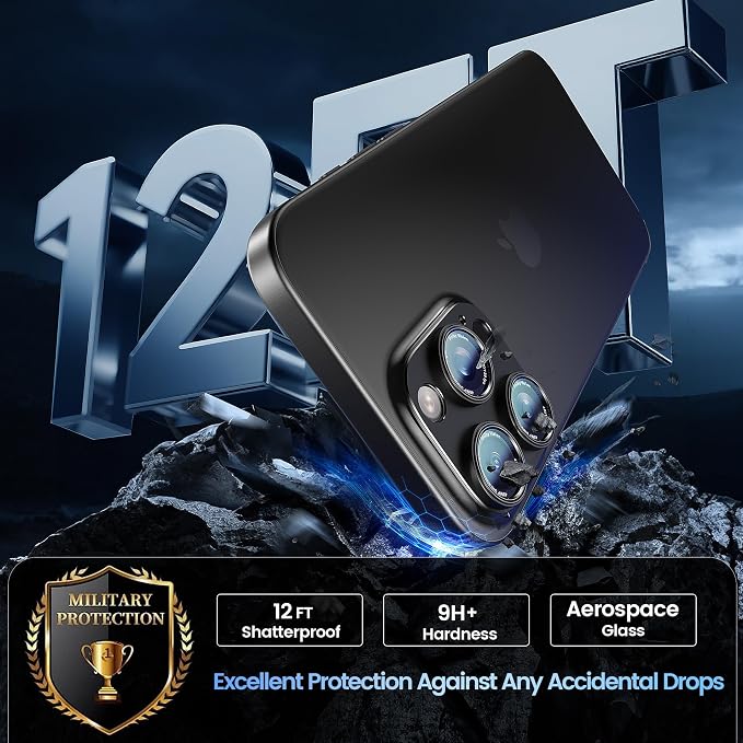 CACOE Camera Lens Protector for iPhone 15 Pro/15 Pro Max