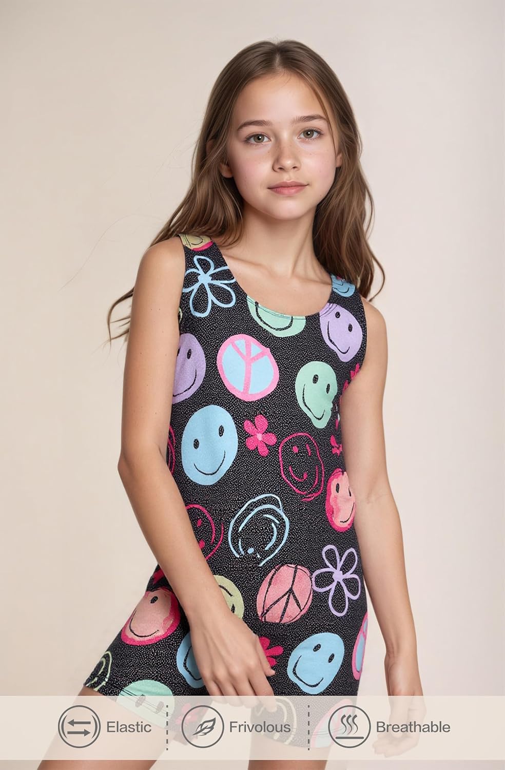 Skiennix Gymnastics Leotards for Girls - Sparkly 2-Pack Biketards with Matching Hair Scrunchies