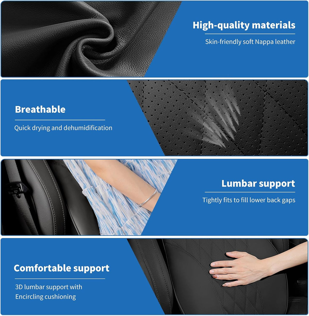 Anti-Stain Nappa Leather Car Neck Pillow for BMW New X3 X5 X2 X4 X1