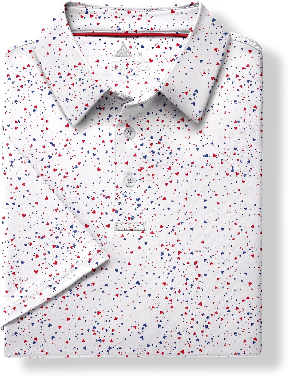 ZITY Men's Golf Polo Shirt - Short Sleeve Moisture-Wicking Performance | Casual Print Patterns