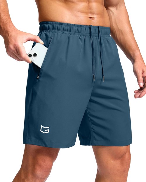 G Gradual Men's Athletic Running Shorts - Quick Dry with Zipper Pockets | Available in 5", 7", and 9" Sizes