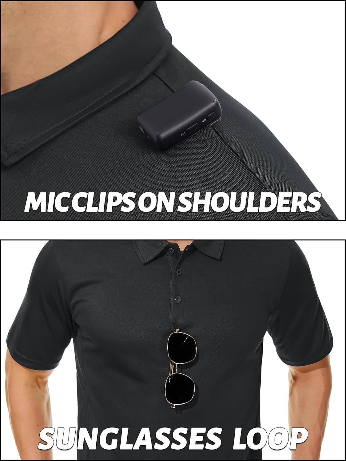 TACVASEN Men's Polo Shirt - Dry Fit Short Sleeve Tactical Golf Shirt with UPF 50+ Protection