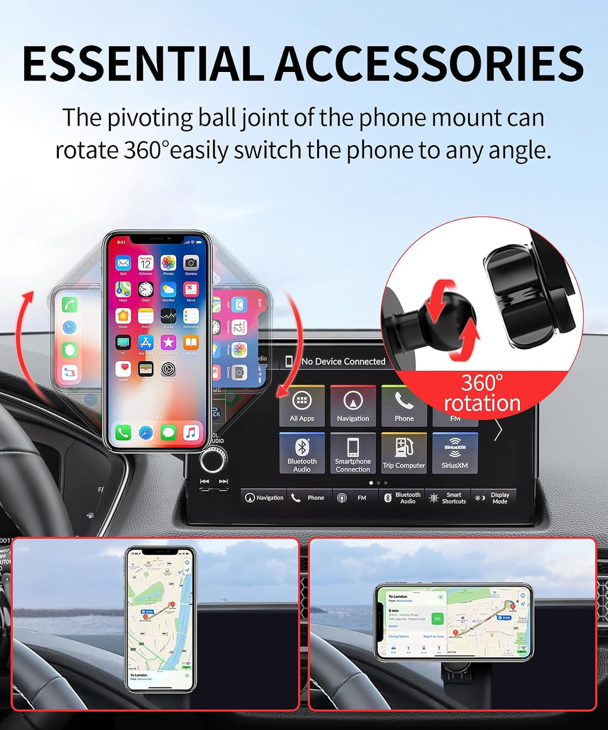 Car Phone Holder for Honda CR-V/HR-V/CRV 2023-2026 Accessories, 7/9" Screen