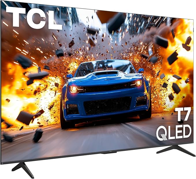 TCL 75" T7 4K QLED Google TV with 144Hz Gaming (75T7) | Smooth Motion for Sports & Gaming