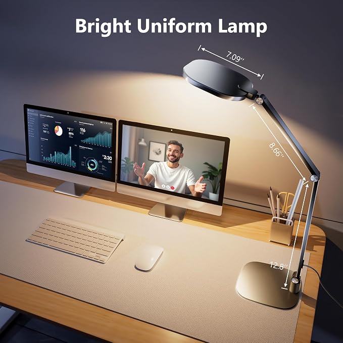 LitONES LED Desk Lamp for Home Office, 15W Desk Light
