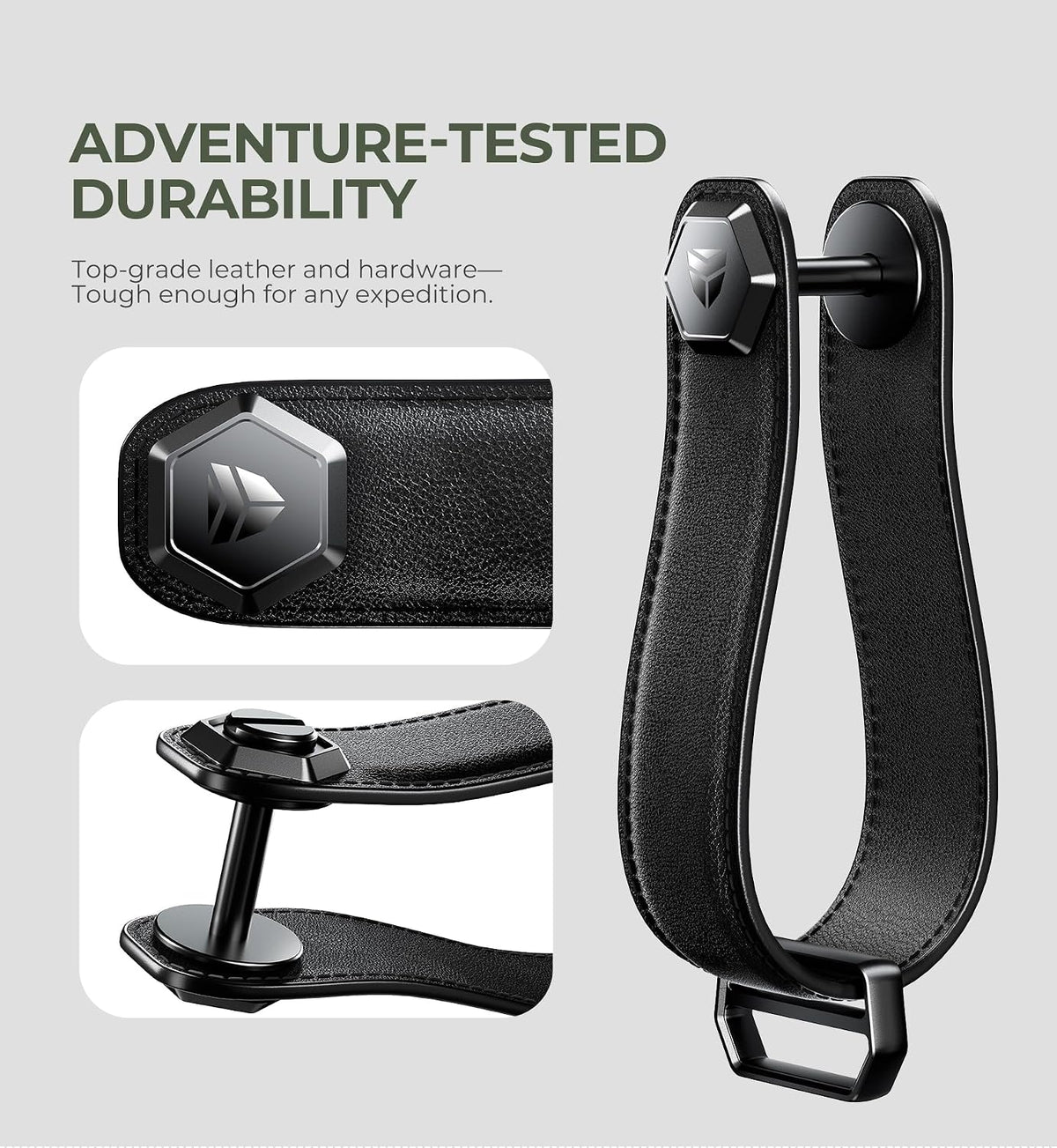 Dexnor Key Organizer, Adventure-proof Leather Key Holder Snag-free Keychain Keyring up to 6 Keys
