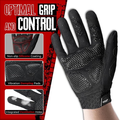 HANDLANDY Motorcycle Gloves - Breathable Touchscreen Gloves for Riding, Cycling & Climbing | Unisex Design