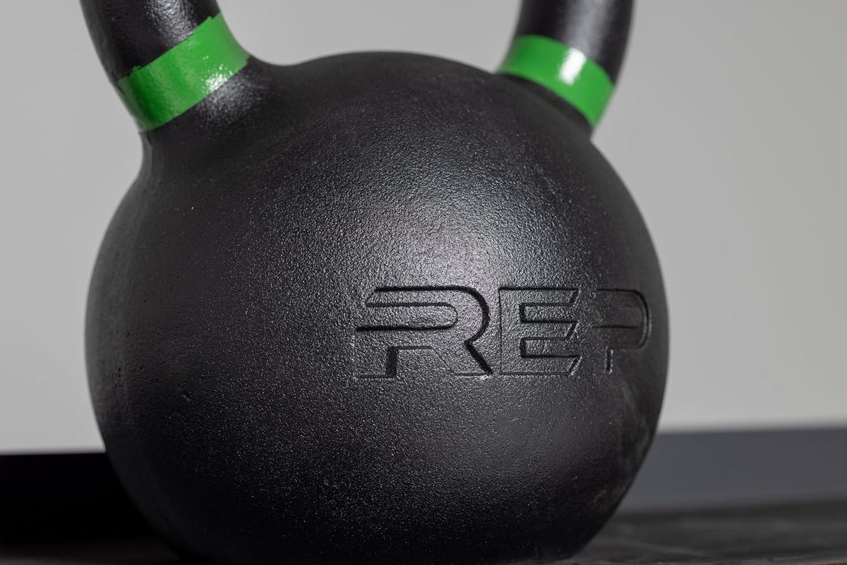 REP Fitness Single Kettlebells - Cast Iron Strength Training Weights 5lb to 50lb | Home Gym Essential
