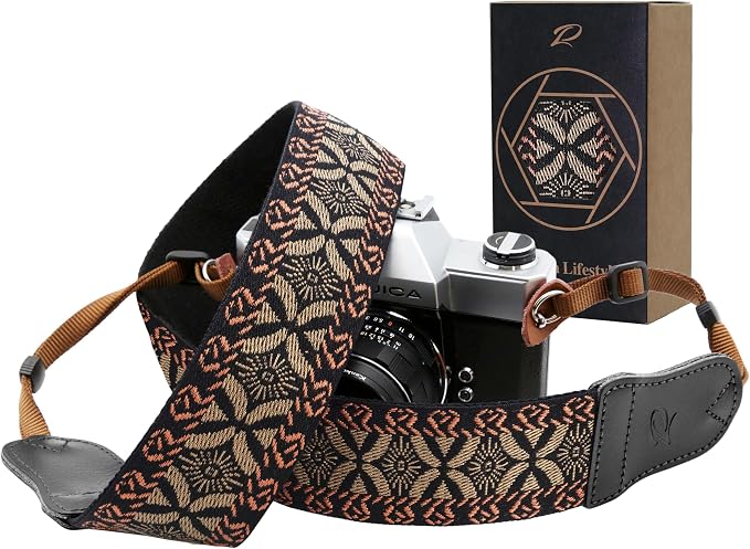 Padwa Lifestyle Mystic Grey Embroidered Camera Strap