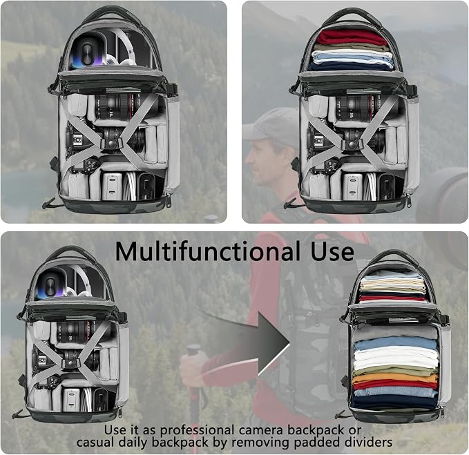 TORIBIO Camera Sling Bag, DSLR/SLR/Mirrorless Camera Bag