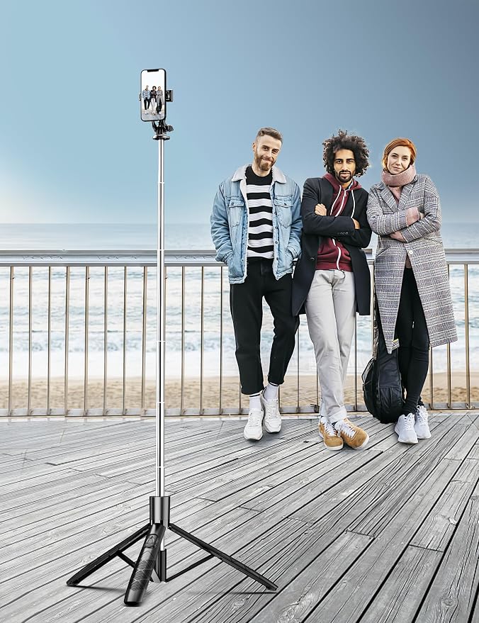 71" Phone Tripod & Selfie Stick, All in One Extendable Cell Phone Tripod