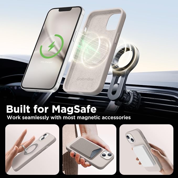 GolbinBox Magnetic for iPhone 13 Case & iPhone 14 Case, Compatible