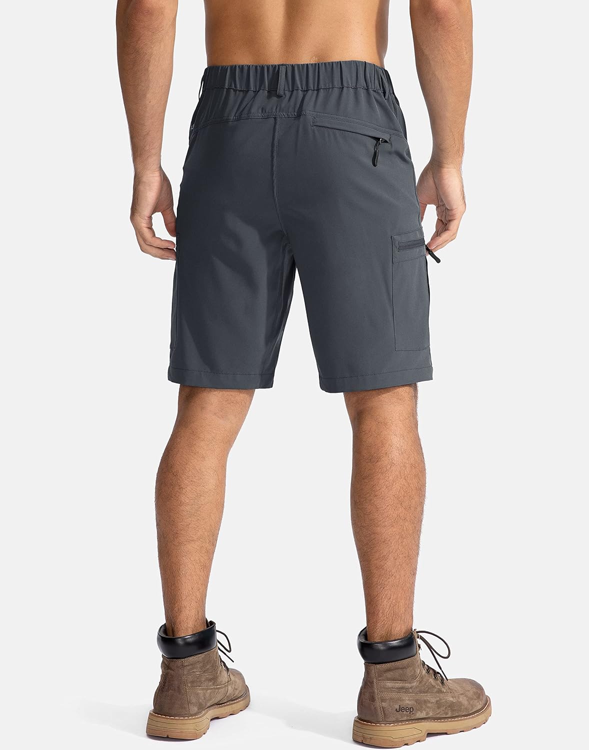 Pudolla Men's Hiking Cargo Shorts - Lightweight Outdoor Shorts with 5 Zipper Pockets | Available in 9"/7"/11" Sizes