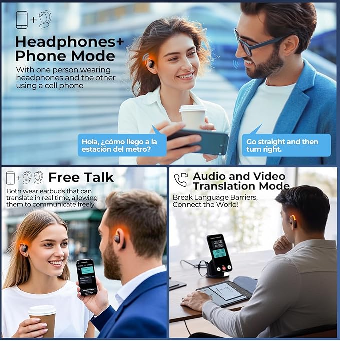 occiam AI Translation Earbuds Real Time, 164 Language Translator Device