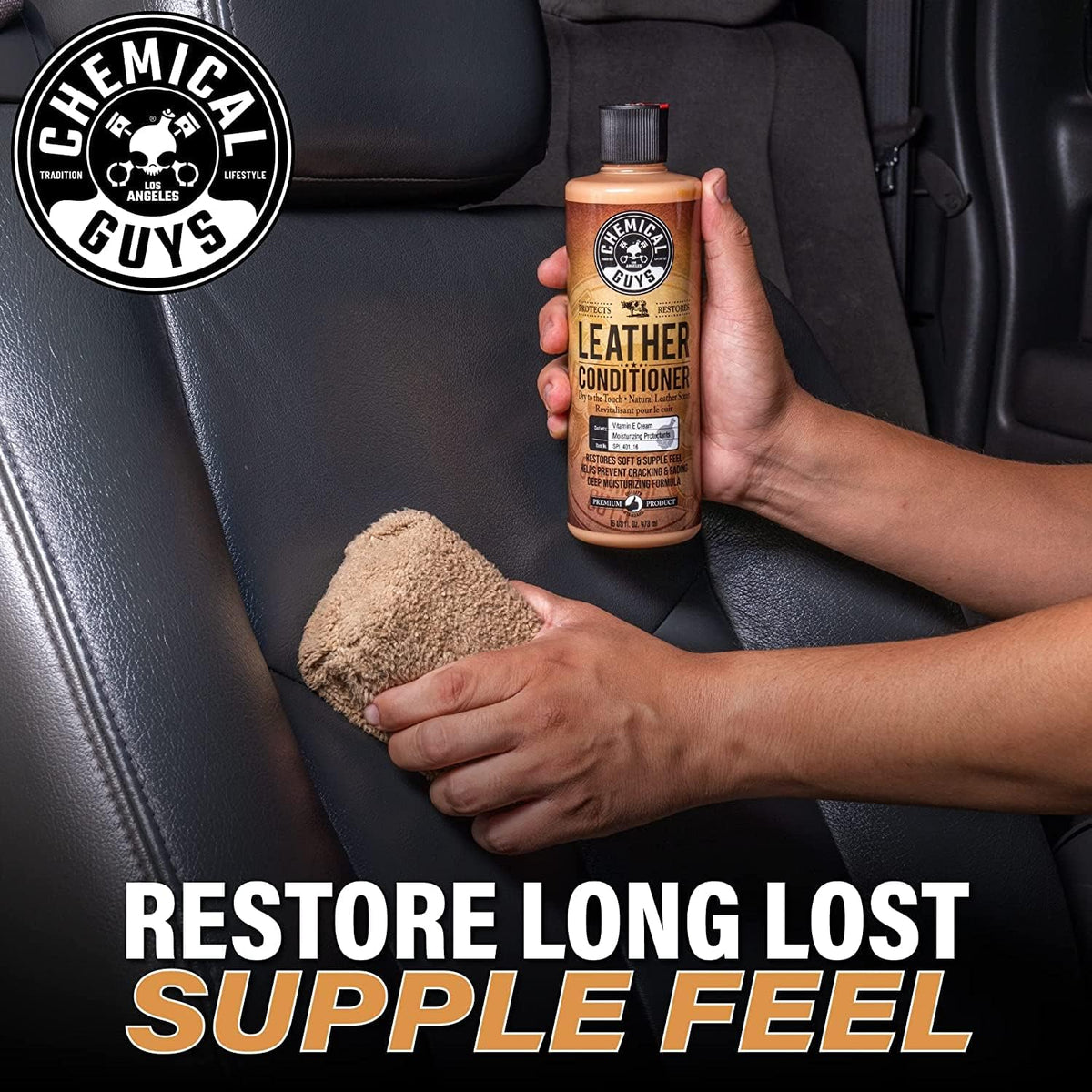 Chemical Guys Complete Leather and Total Interior Kit for Cars, 9 Piece | Conditioner and cleaner for cars, furniture, office seating, and luxury vehicle owners, safe on natural, synthetic, and faux