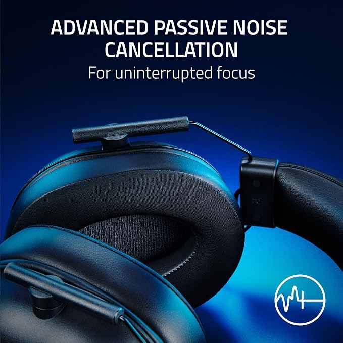 Razer BlackShark V2 X Wired PlayStation Gaming Headset, Black | 50mm Drivers, Cardioid Mic, Lightweight, Comfortable Noise Isolating Earcups, For PS5, Xbox Series X, PC, Switch, 3.5 mm Jack