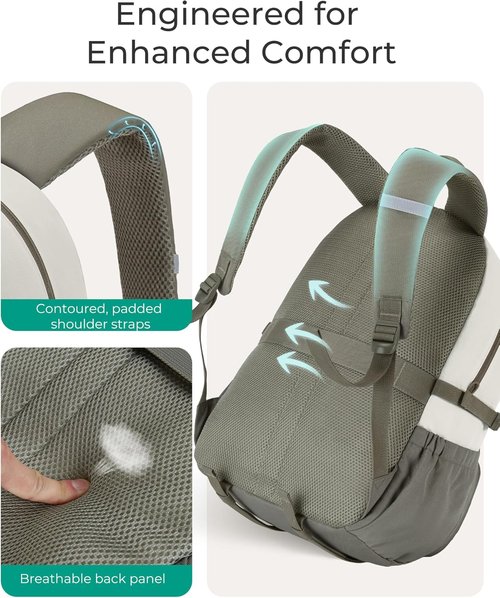 BAGSMART Gym Backpack - Stylish Travel Bag with Shoe Compartment | Versatile Black Design for Men & Women