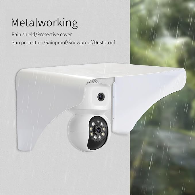 Metal Security Camera Rain Snow Shield Cover, Universal Outdoor Sunshade