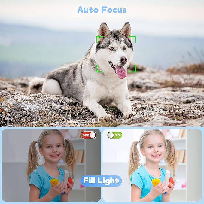 5K Digital Camera for Photography, 80MP Dual Screen Vlogging Camera for YouTube