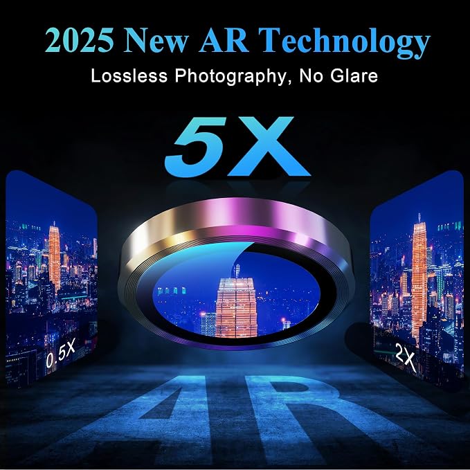 YWXTW Camera Lens Protector for iPhone 17 Pro/iPhone 17 Pro Max, Tempered Glass