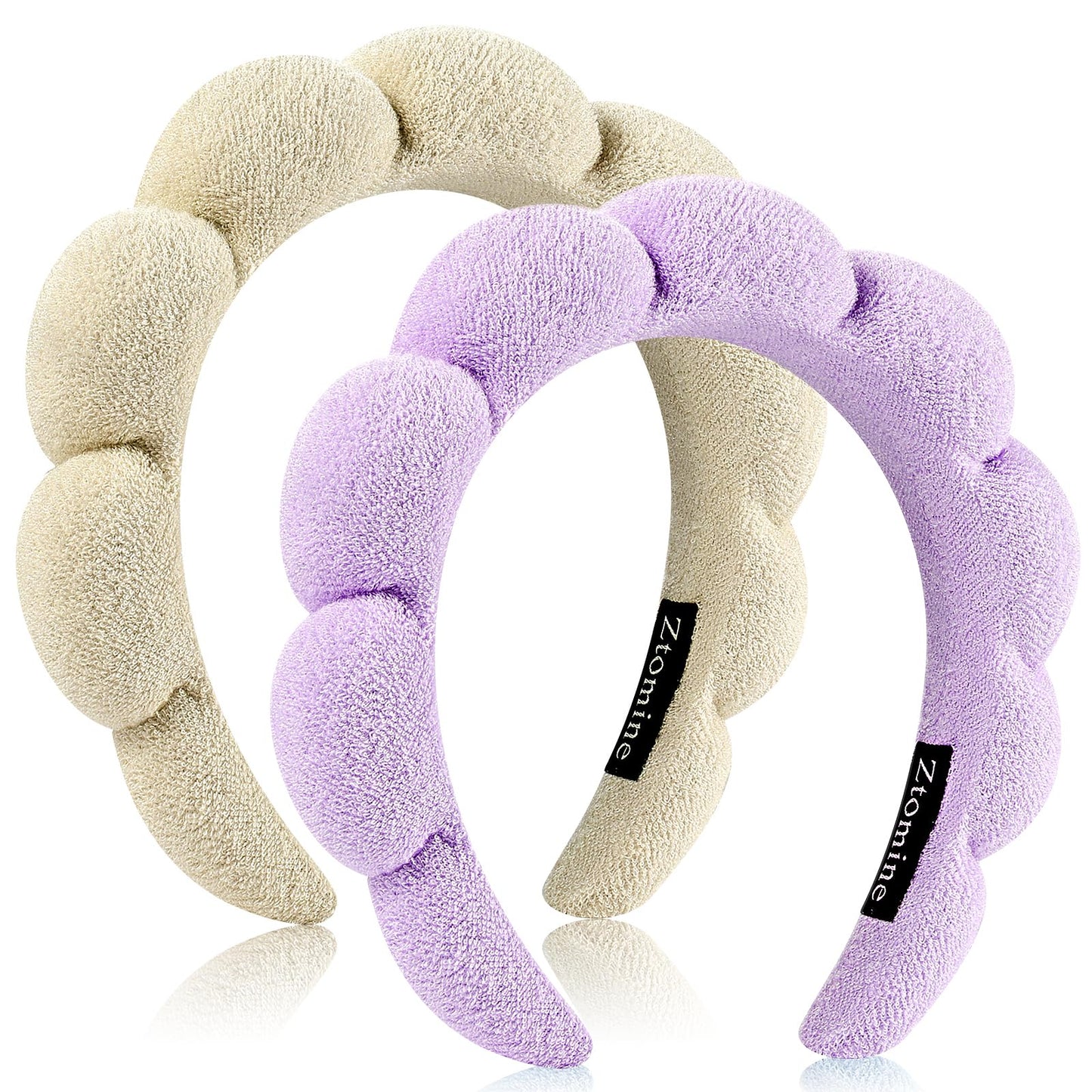 Ztomine Spa Headbands, Set Of 2, Terry Cloth Headband For Washing Face Or Facial, Puffy Makeup Headbands For Face Washing, Mask,